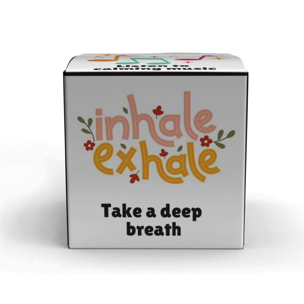 printable calm down dice