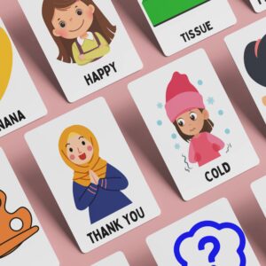 a selection of communication cards for children with selective mutism